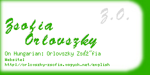 zsofia orlovszky business card